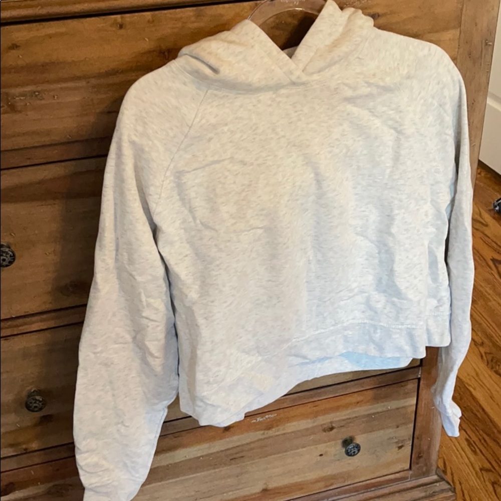 H&M cropped gray hoodie